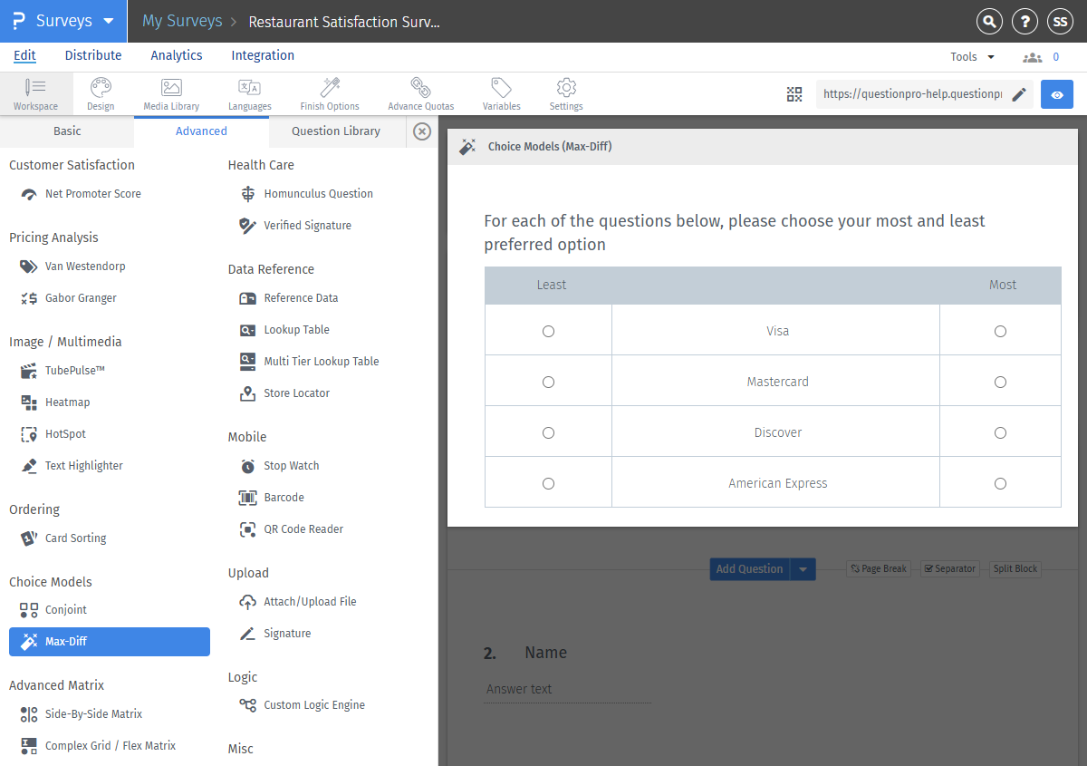 Survey Software Help Image