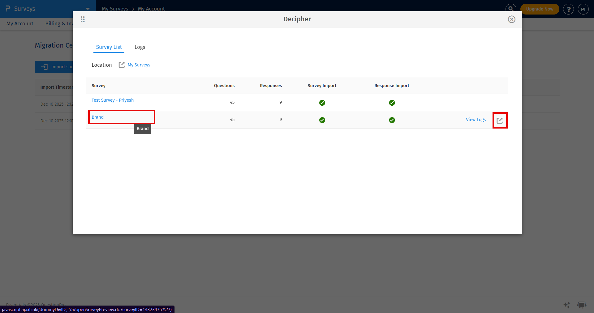 Survey Software Help Image