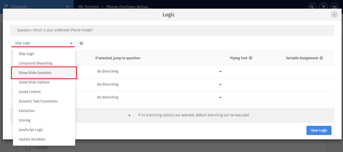 Survey Software Help Image