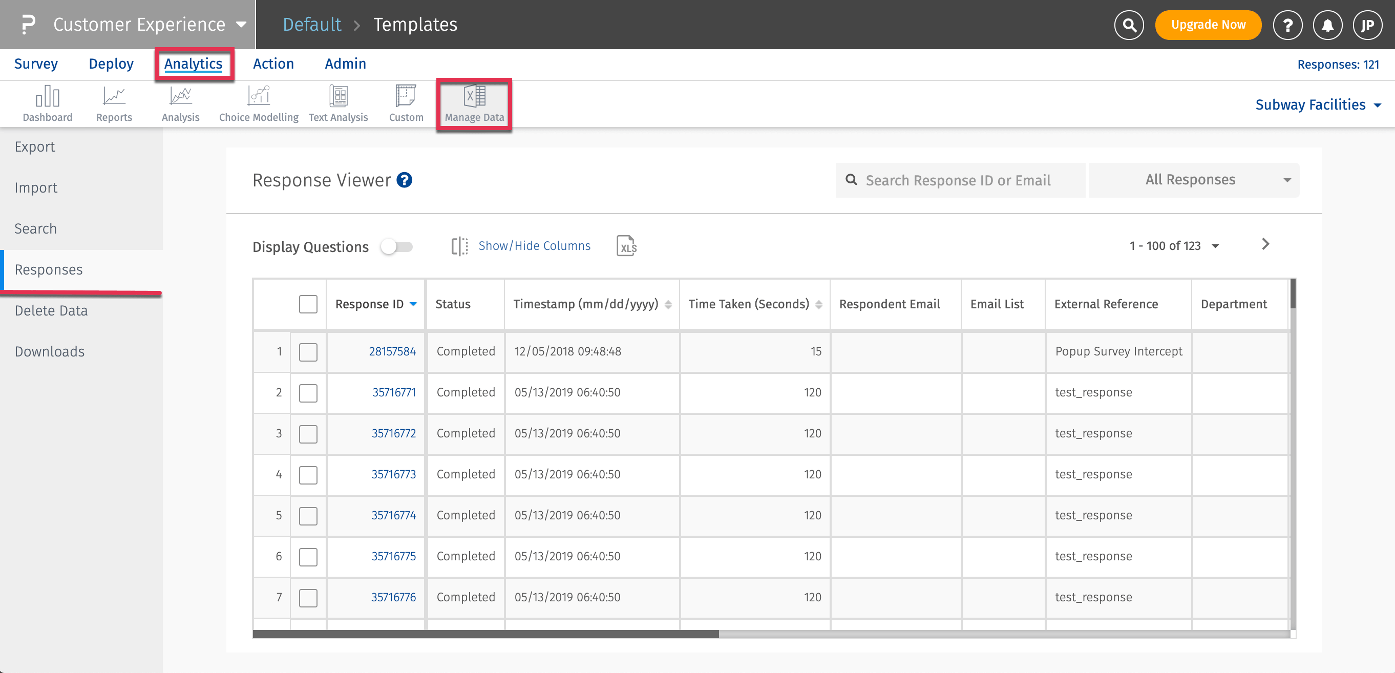 CX- Response Viewer - Manage Data | QuestionPro Help Document