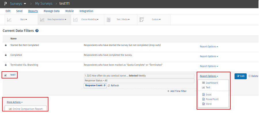 Data segmentation feature | QuestionPro