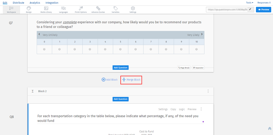 Block randomizer | QuestionPro Help Document