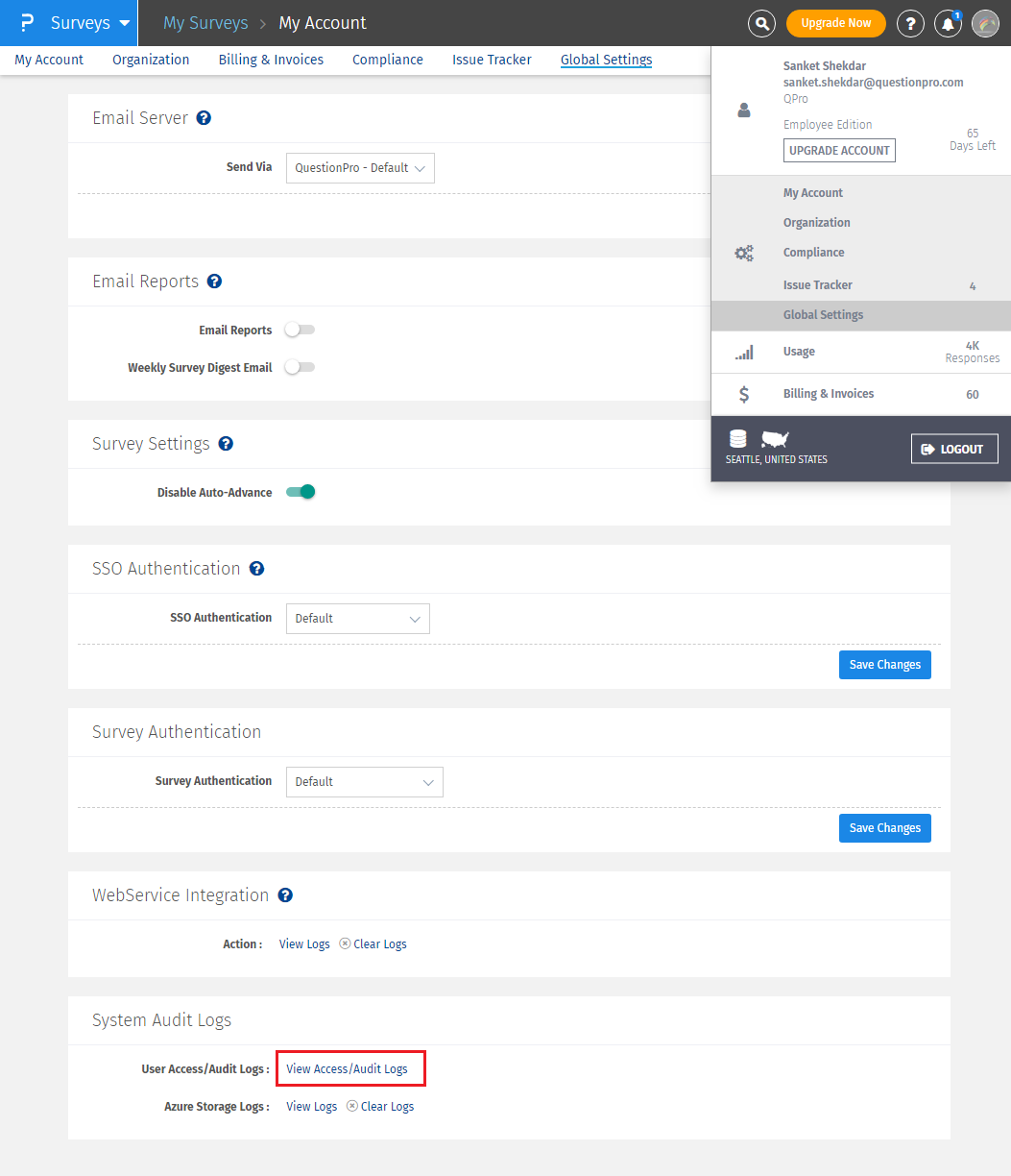 System Audit Logs 