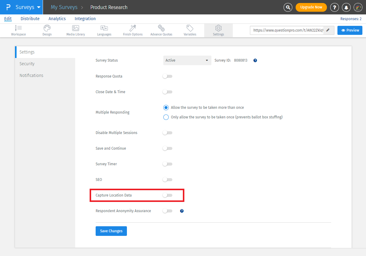 Respondent tracking, Track respondents in surveys