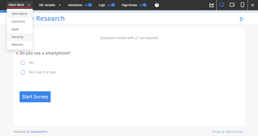 Survey Software Help Image