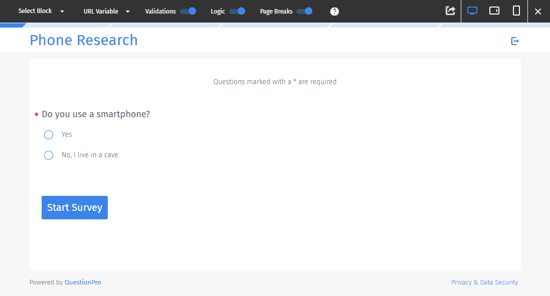 Survey Software Help Image