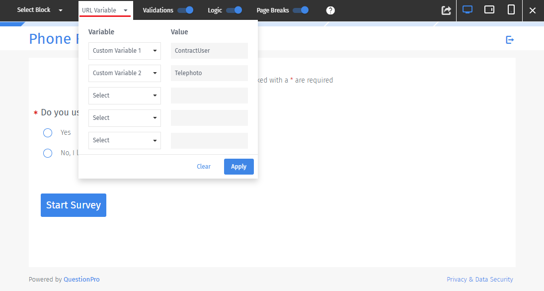 Survey Software Help Image