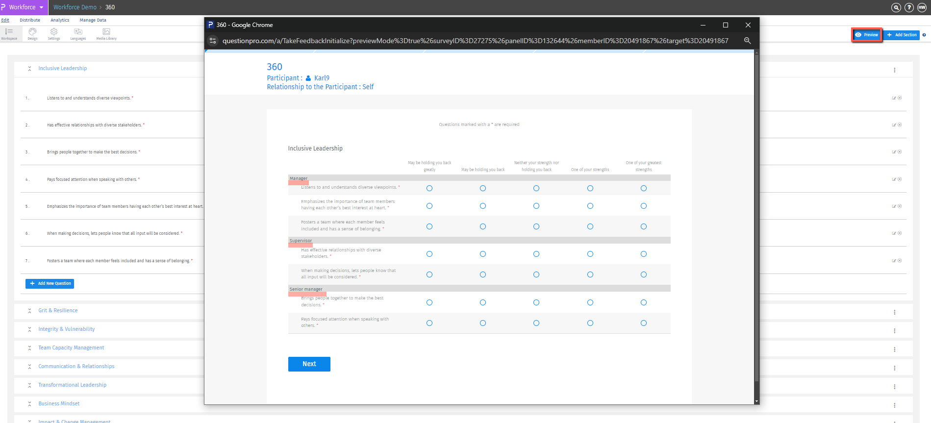 360 category header | QuestionPro Help Document