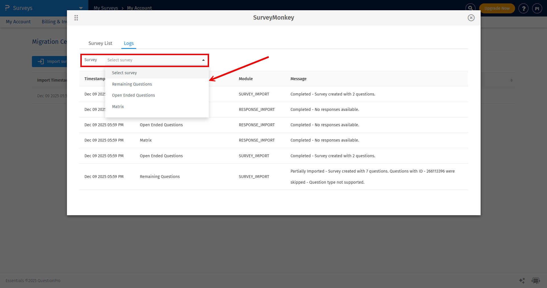Survey Software Help Image