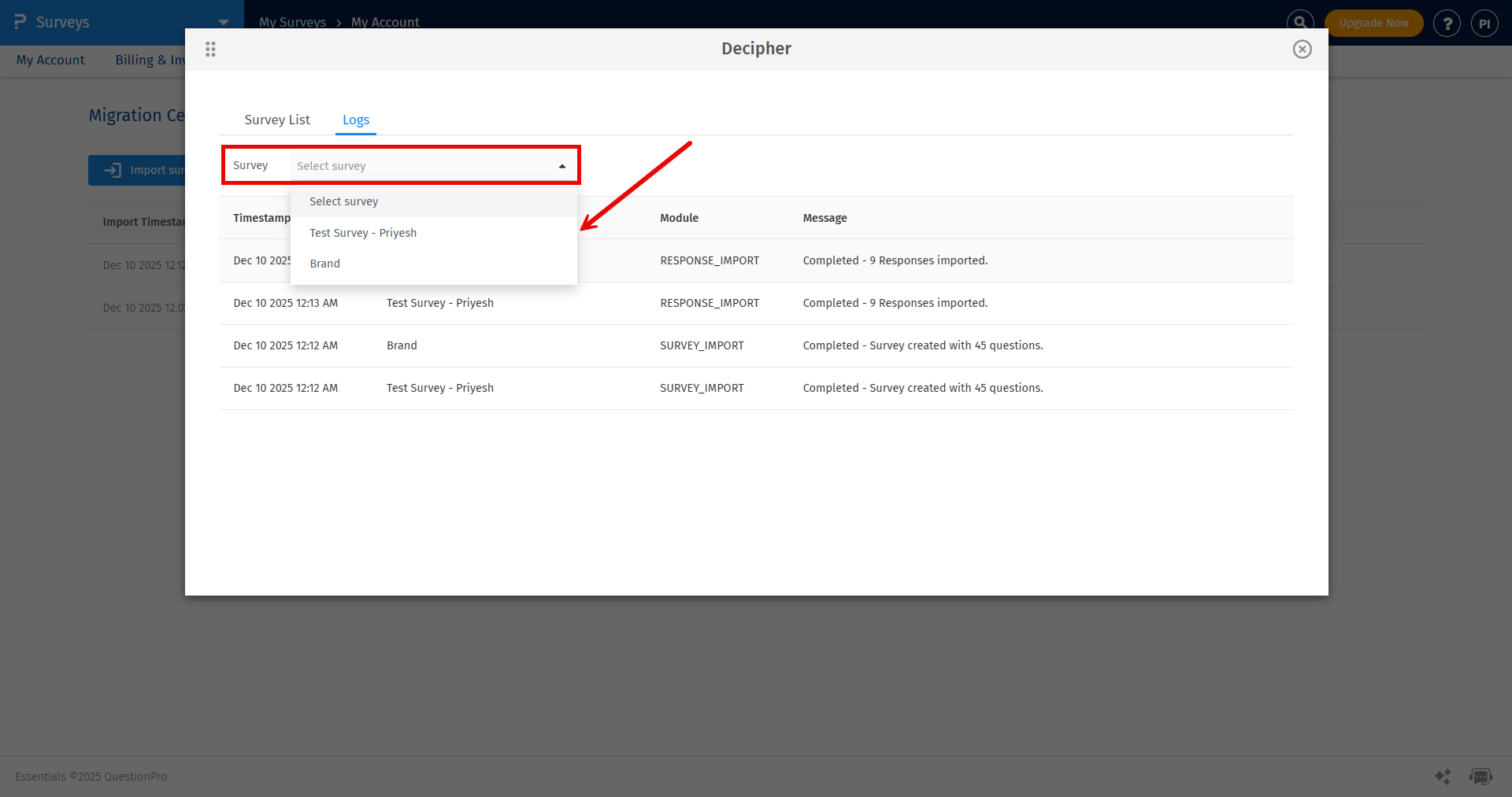 Survey Software Help Image