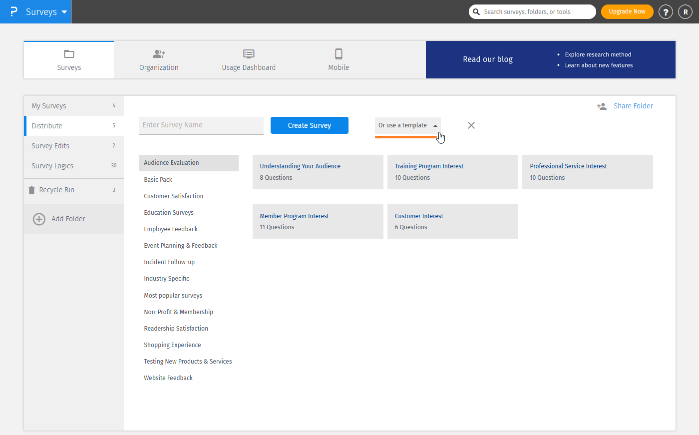 Quick Start: Setting up your first survey