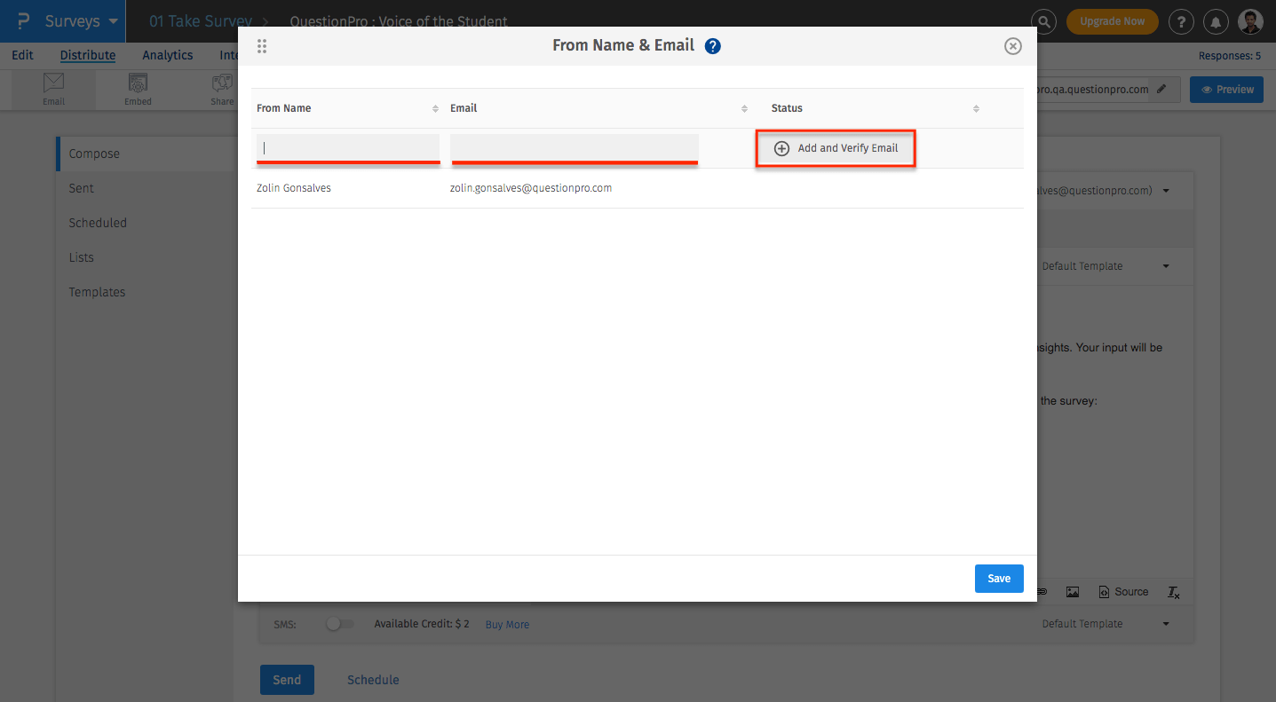 Email invitation settings QuestionPro Help Document