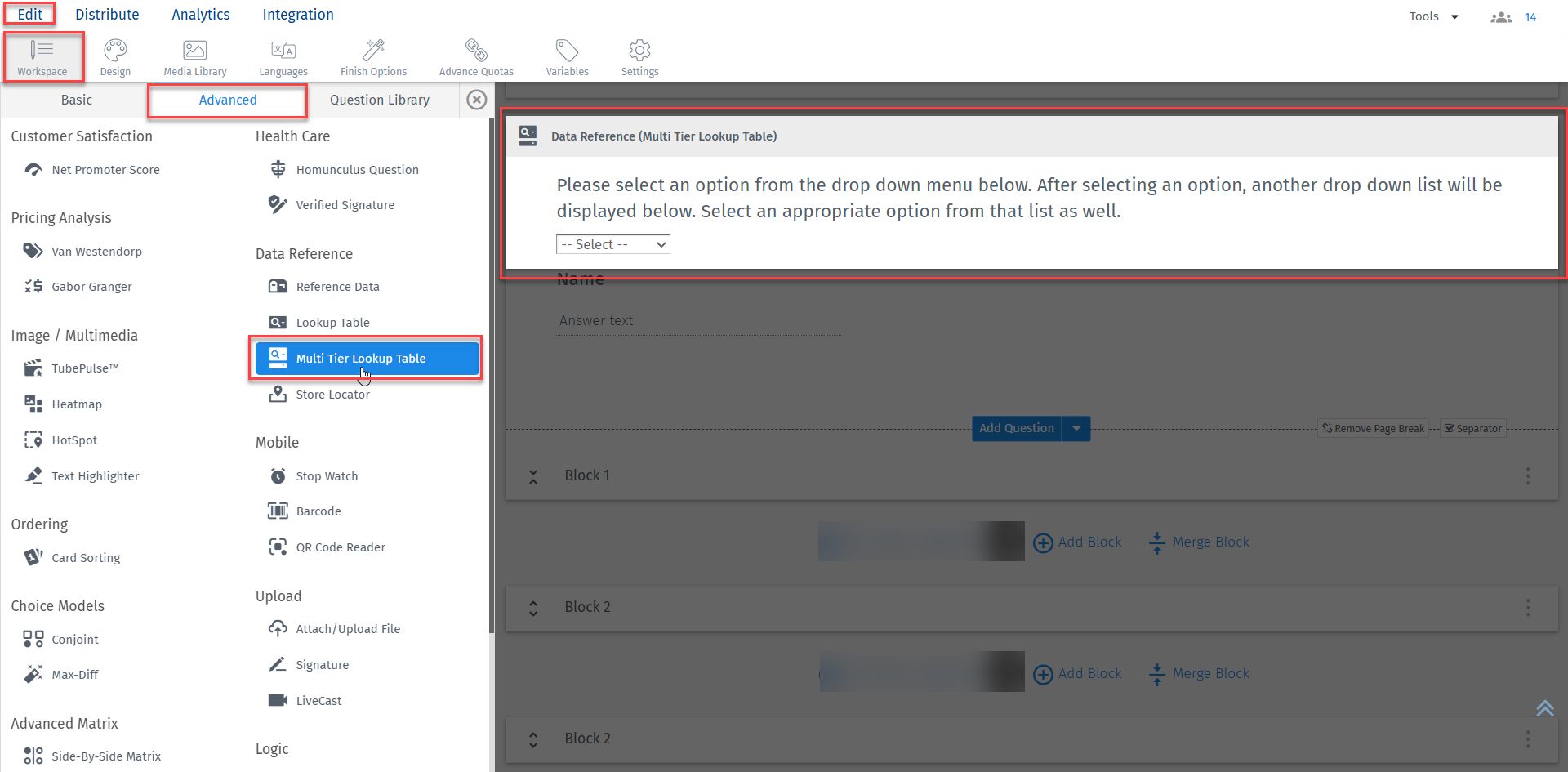Survey Software Help Image