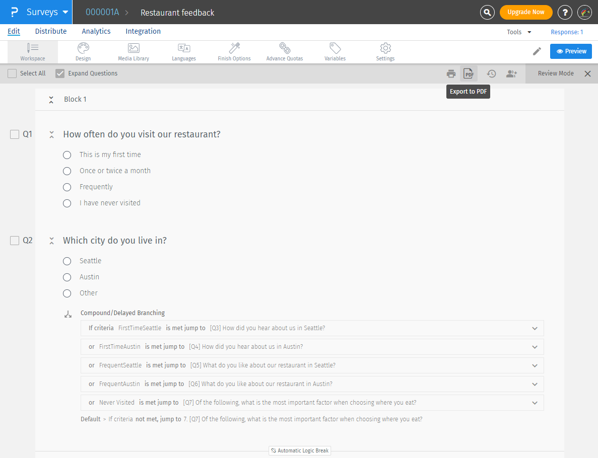 Print or download survey as word DOC or PDF | QuestionPro Help Document