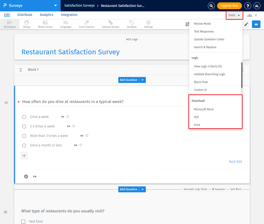 Survey Software Help Image