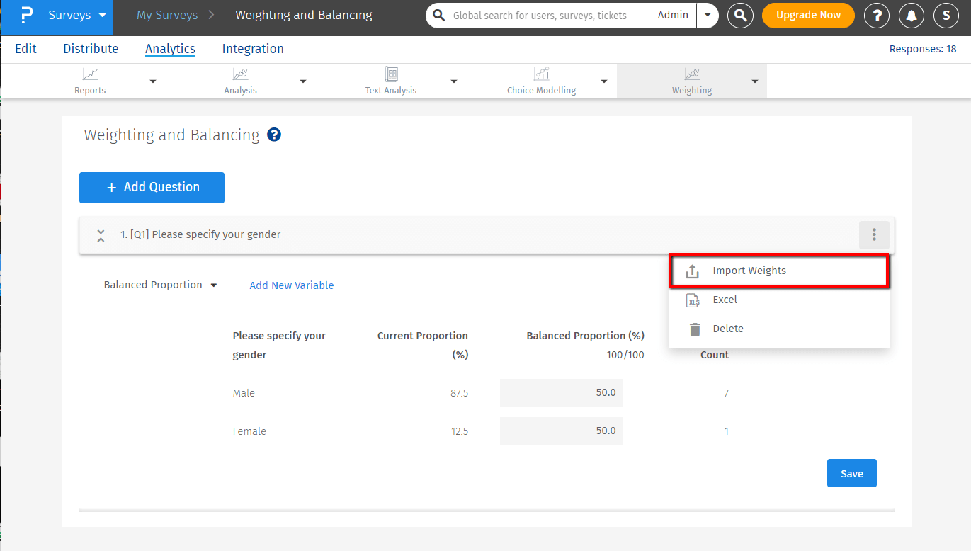 Weighting - Eliminating Sample Bias | QuestionPro Help Document