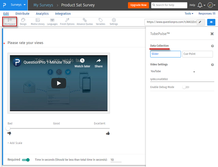 Data collection- Tubepulse | QuestionPro Help Document