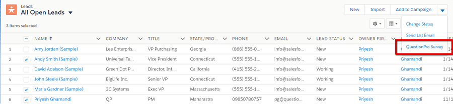 QuestionPro Salesforce App | QuestionPro Help Document