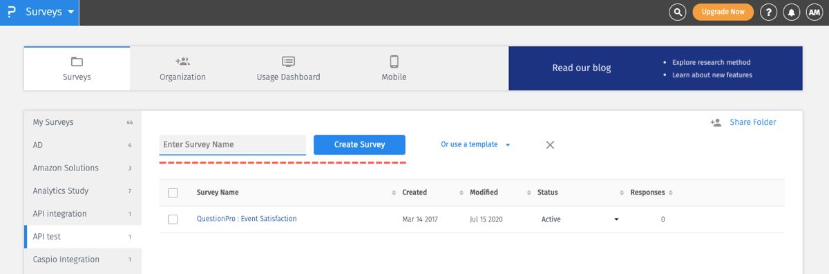 Start from scratch – Surveypal