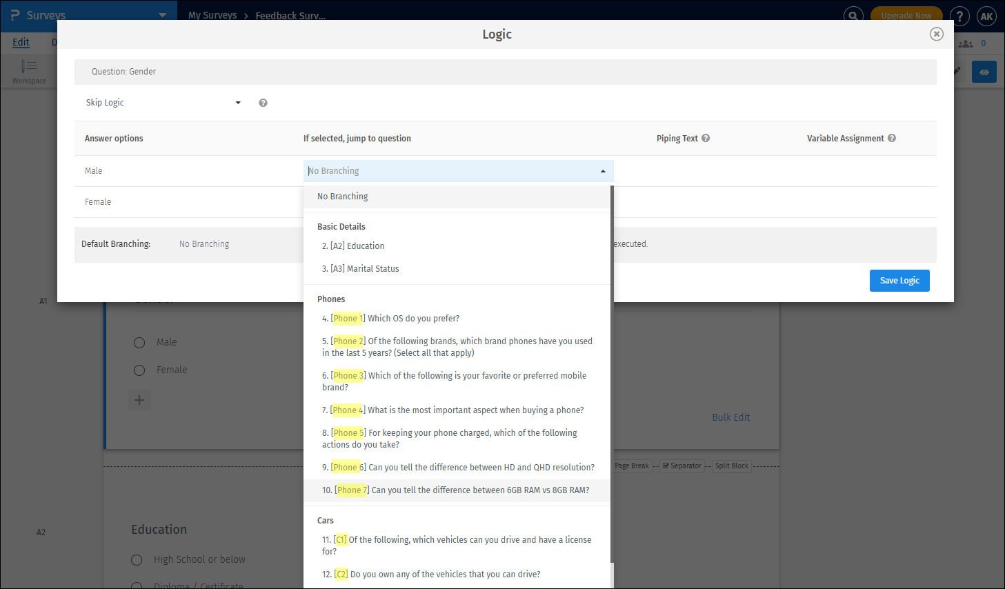 Survey Software Help Image