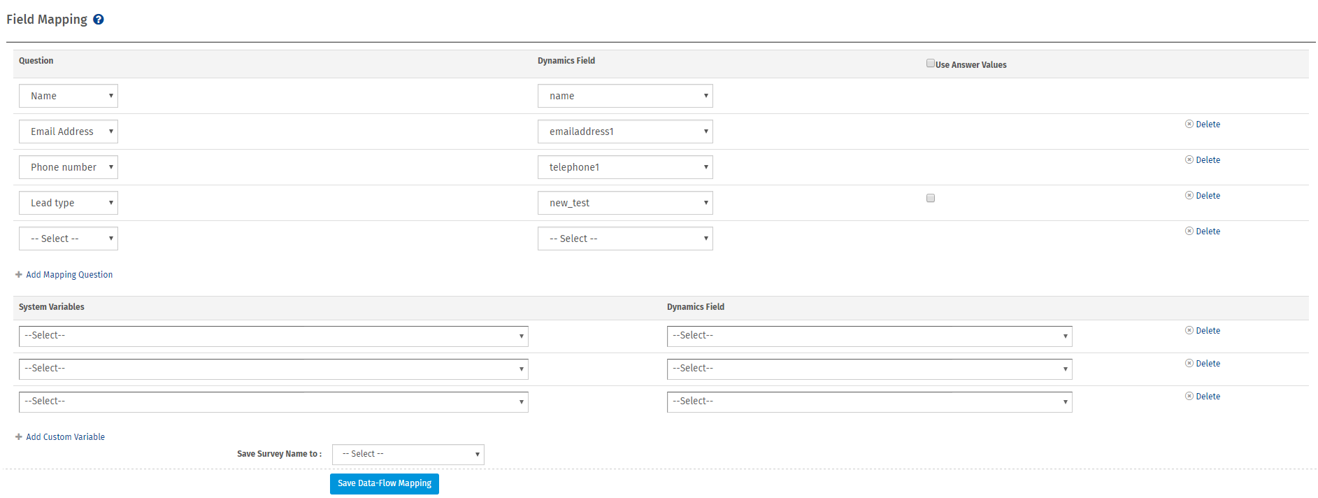 Microsoft Dynamics CRM Integration - Field Mapping | QuestionPro Help ...