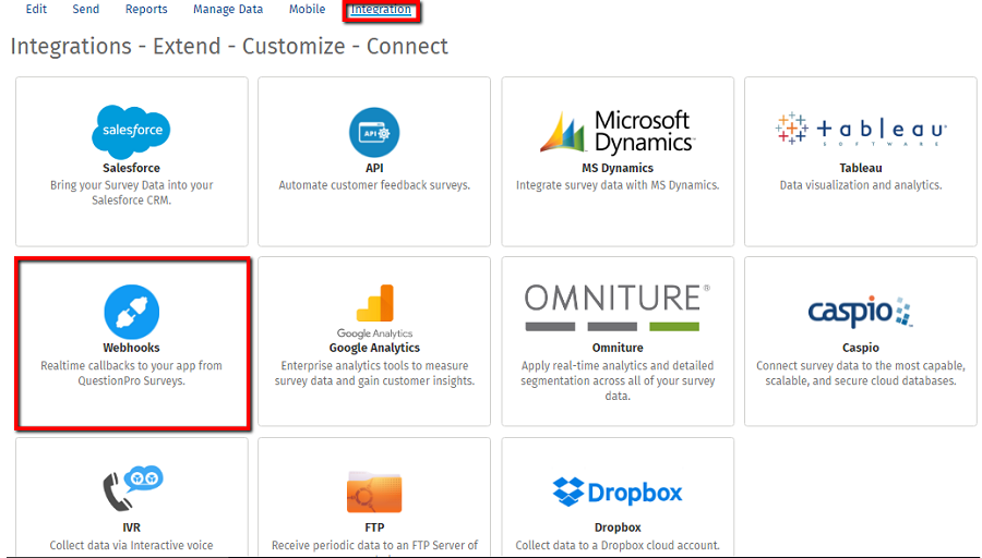 Webhook | QuestionPro Centro de Ayuda