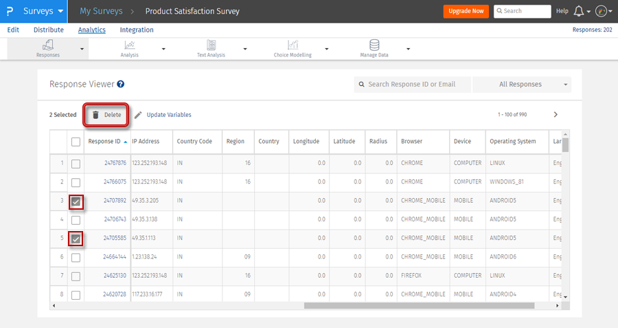 Responses - raw data | QuestionPro Help Document