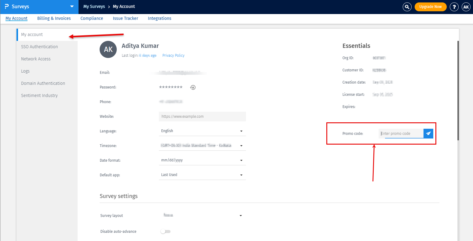 Survey Software Help Image
