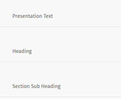 Section Sub Heading Open Ended Question