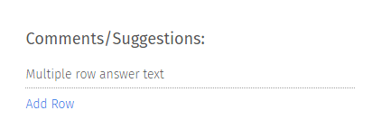 Comment Box Open Ended Questions