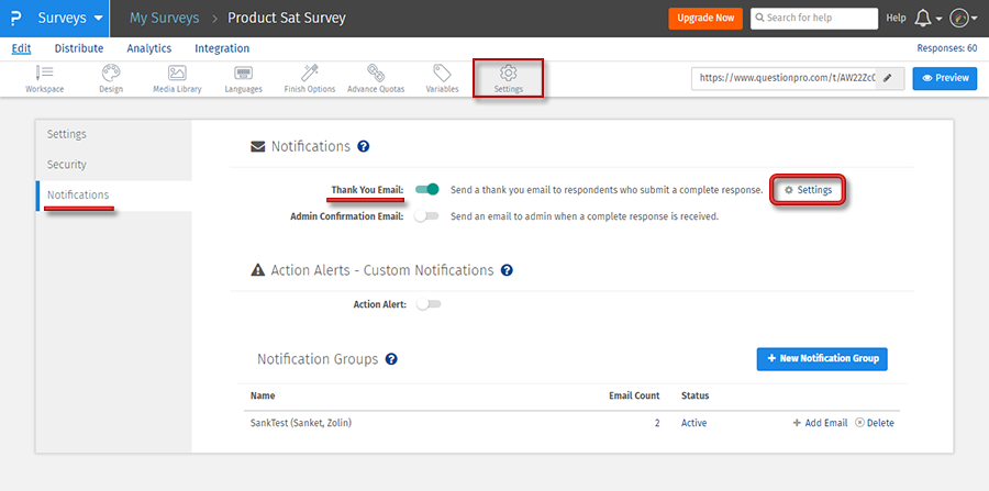 Automated-thank-you-email-survey