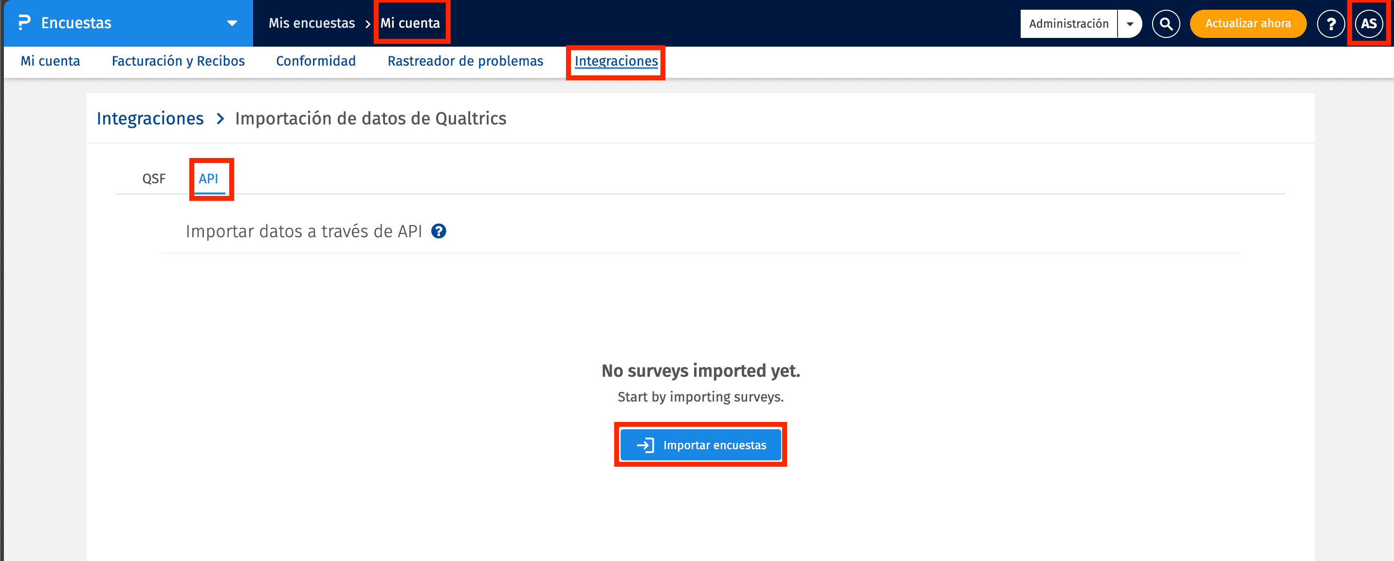Importación de datos de Qualtrics