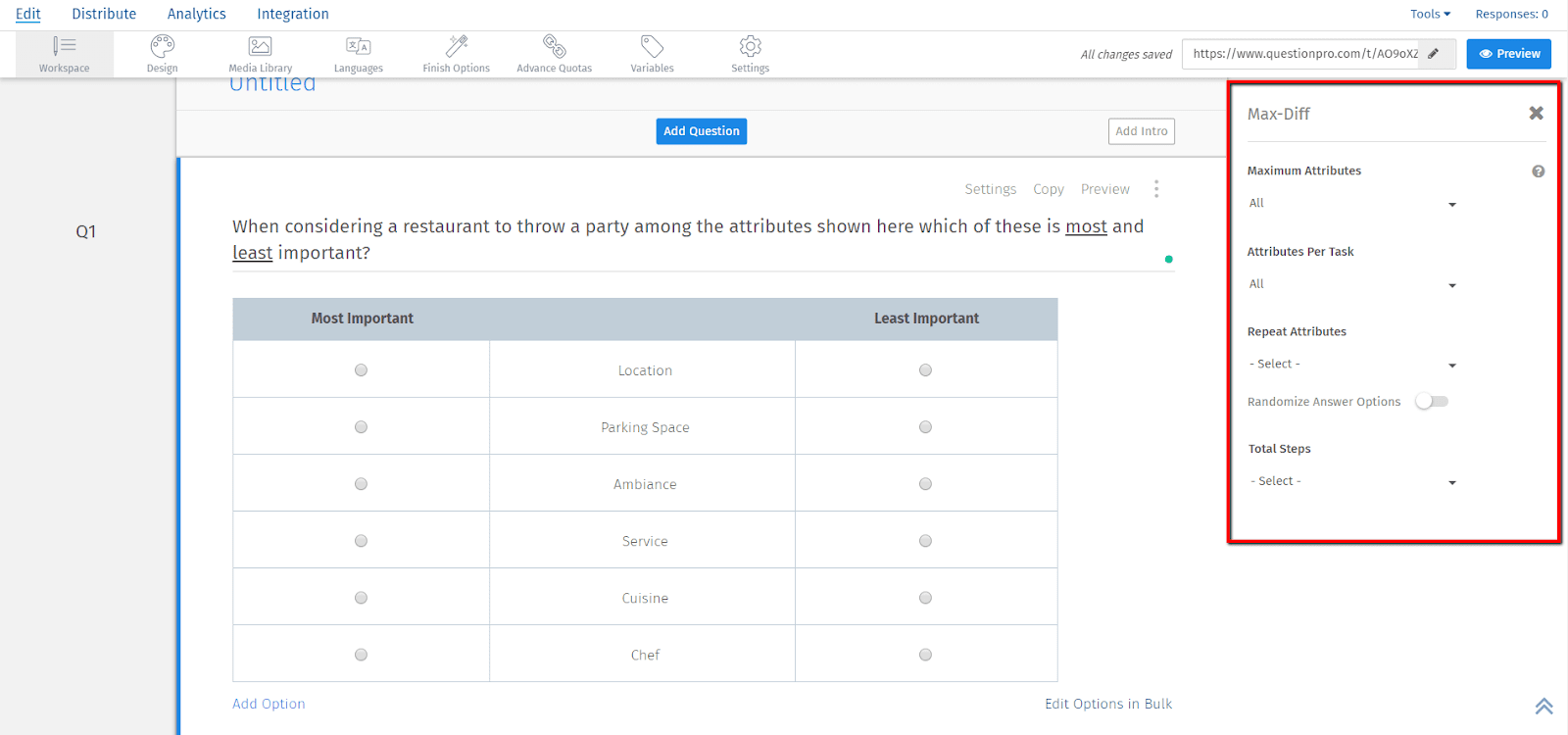 Maxdiff question example