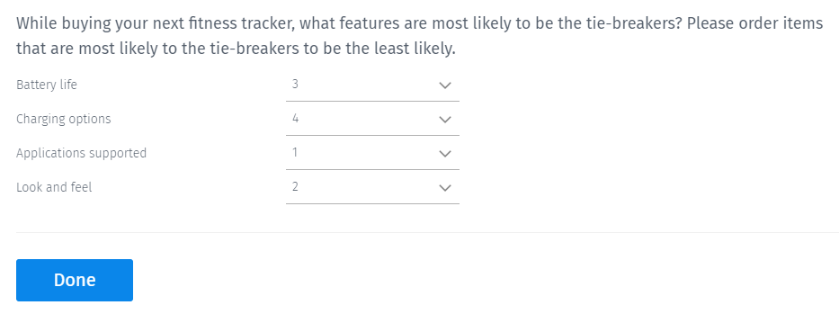 Creating a tie-breaker question based on multiple question results