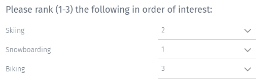 Rank-order-question-type