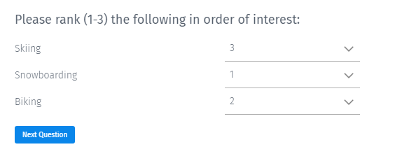 Rank Order Rank Order Question QuestionPro