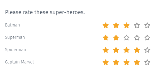 Star Rating Question Star Rating Question In Surveys Questionpro