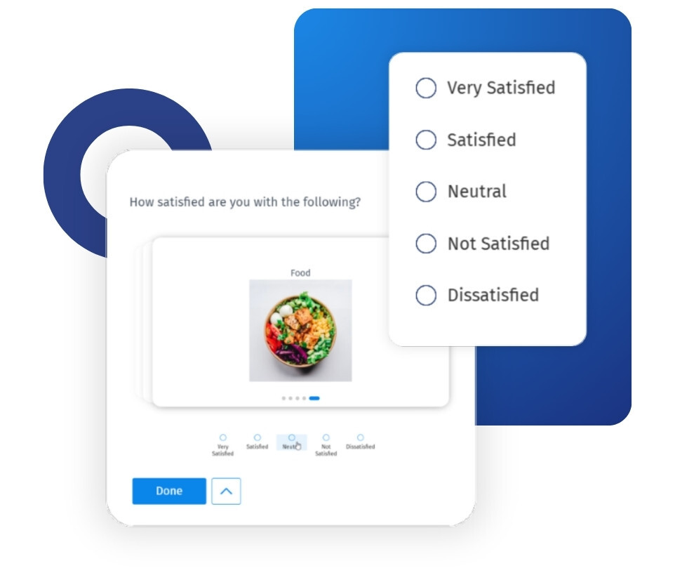 Carousel layout matrix survey question