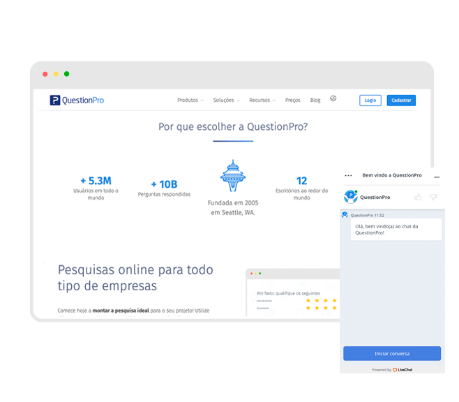 Suporte questionpro Brasil
