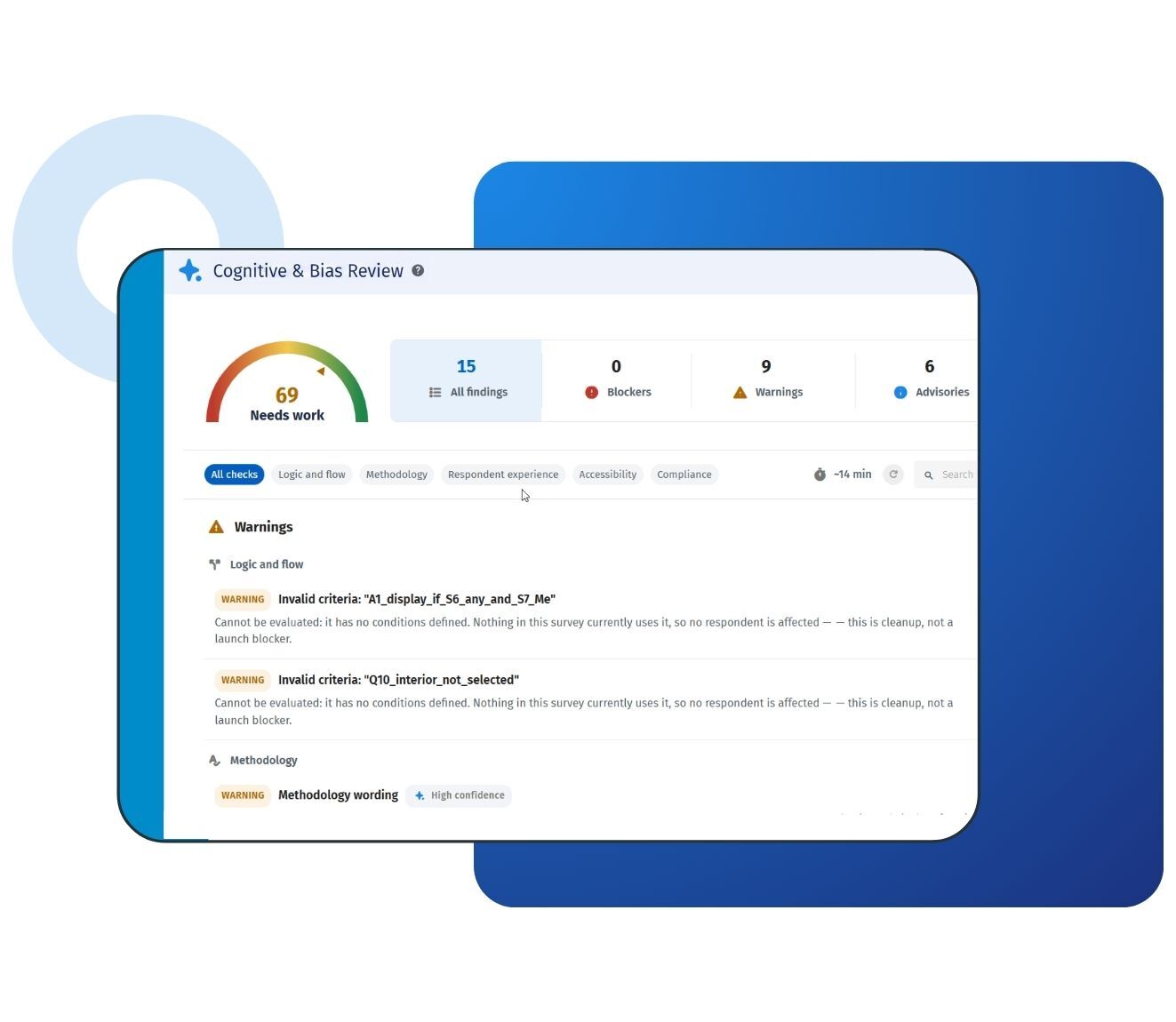 QuestionPro Cognitive & Bias Review, the AI-enabled survey quality checker