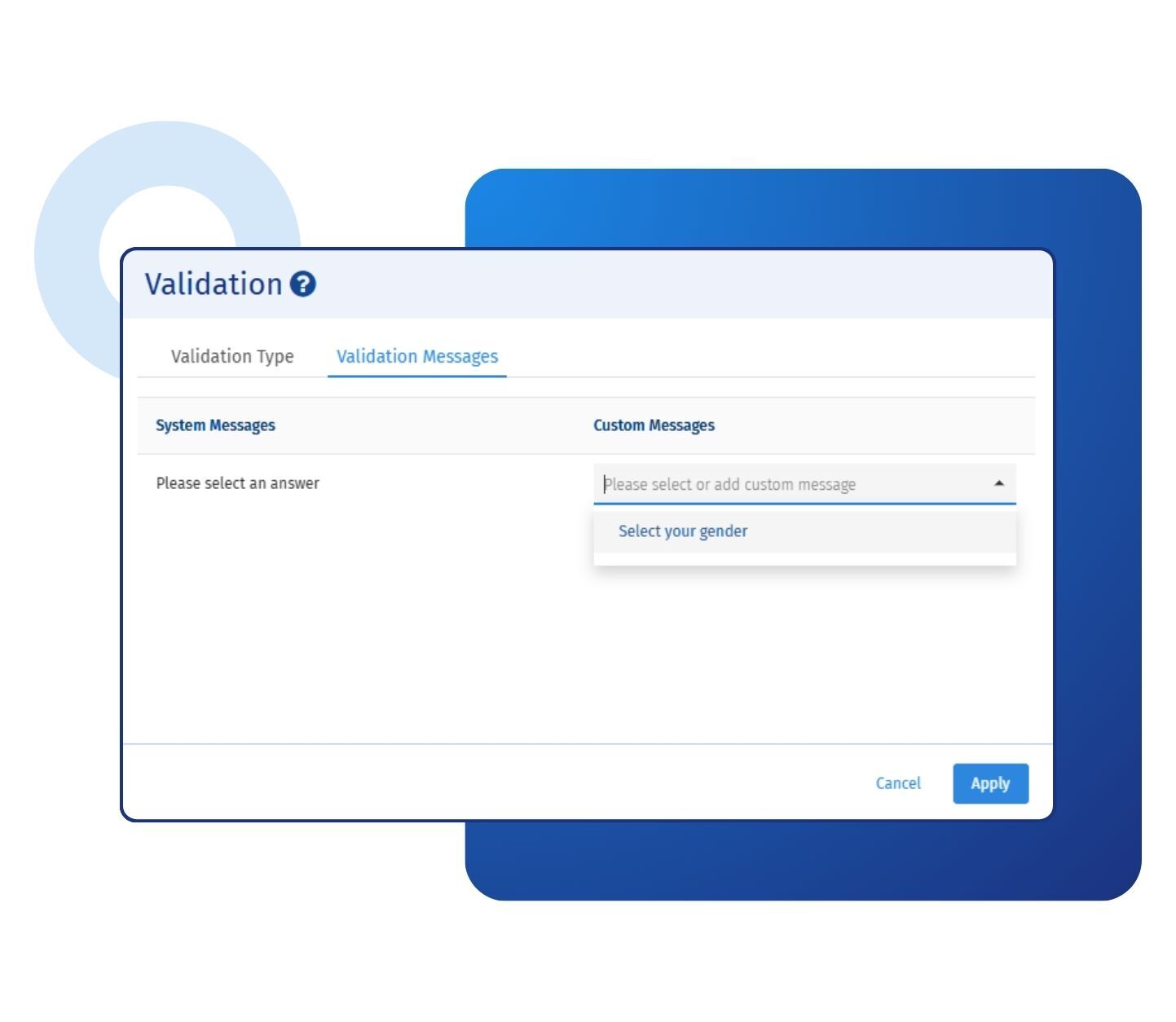 Custom validation messages in surveys