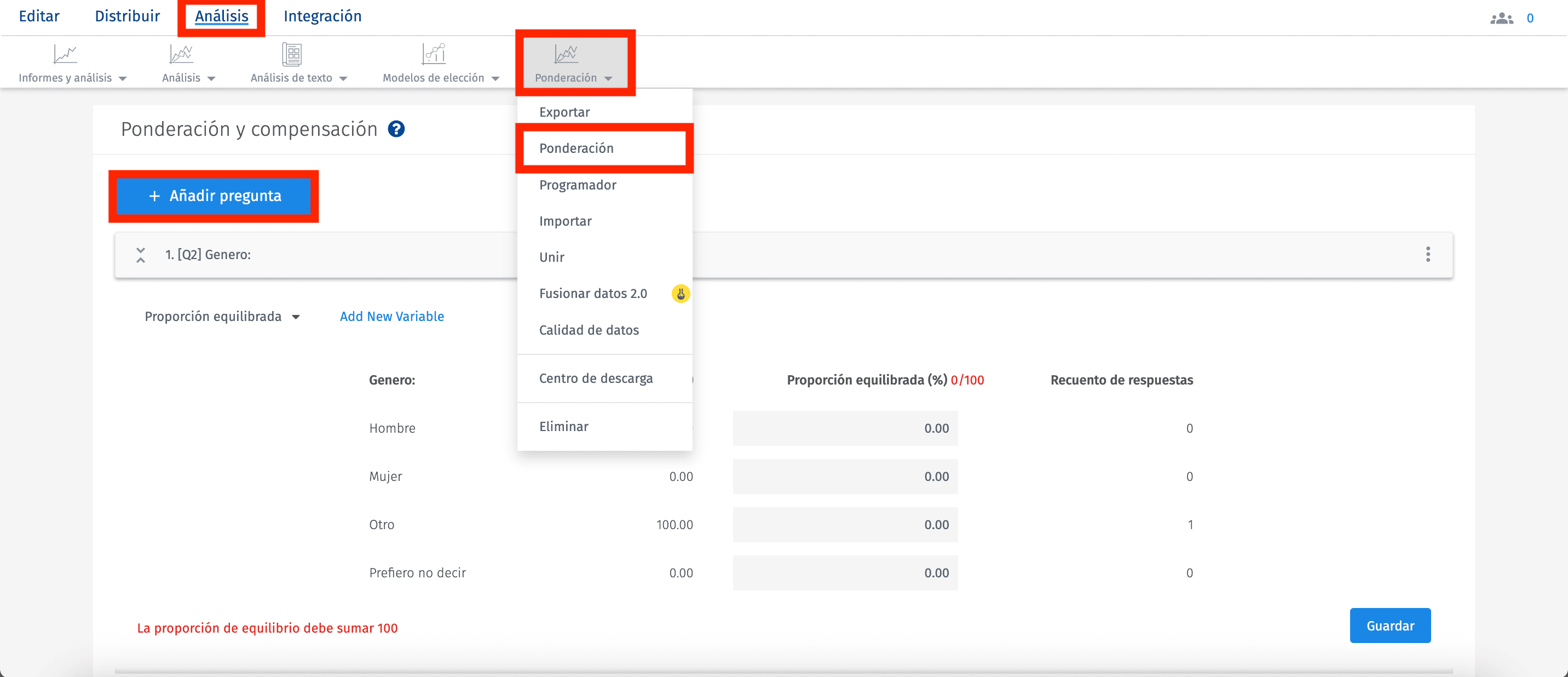 Weighting and balancing