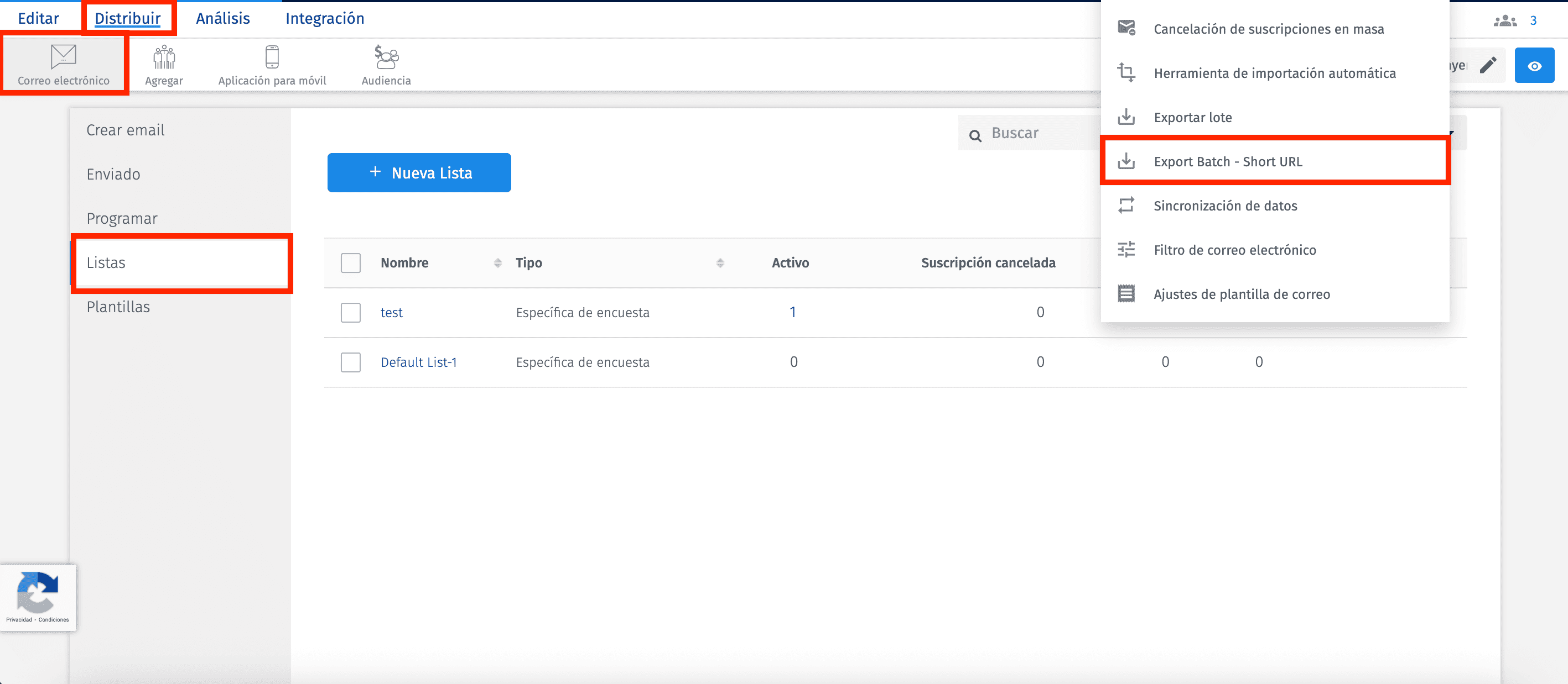 Ejemplo de importacion de correos