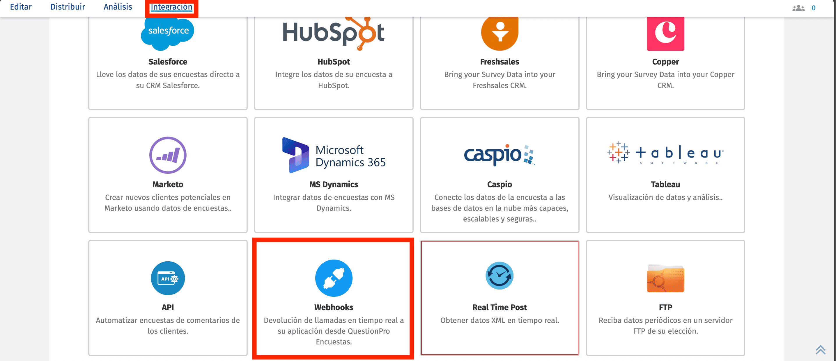 Webhooks-integration-survey
