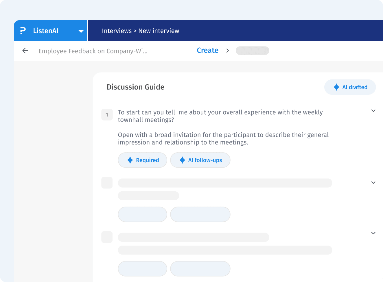 ListenAI discussion guide builder
