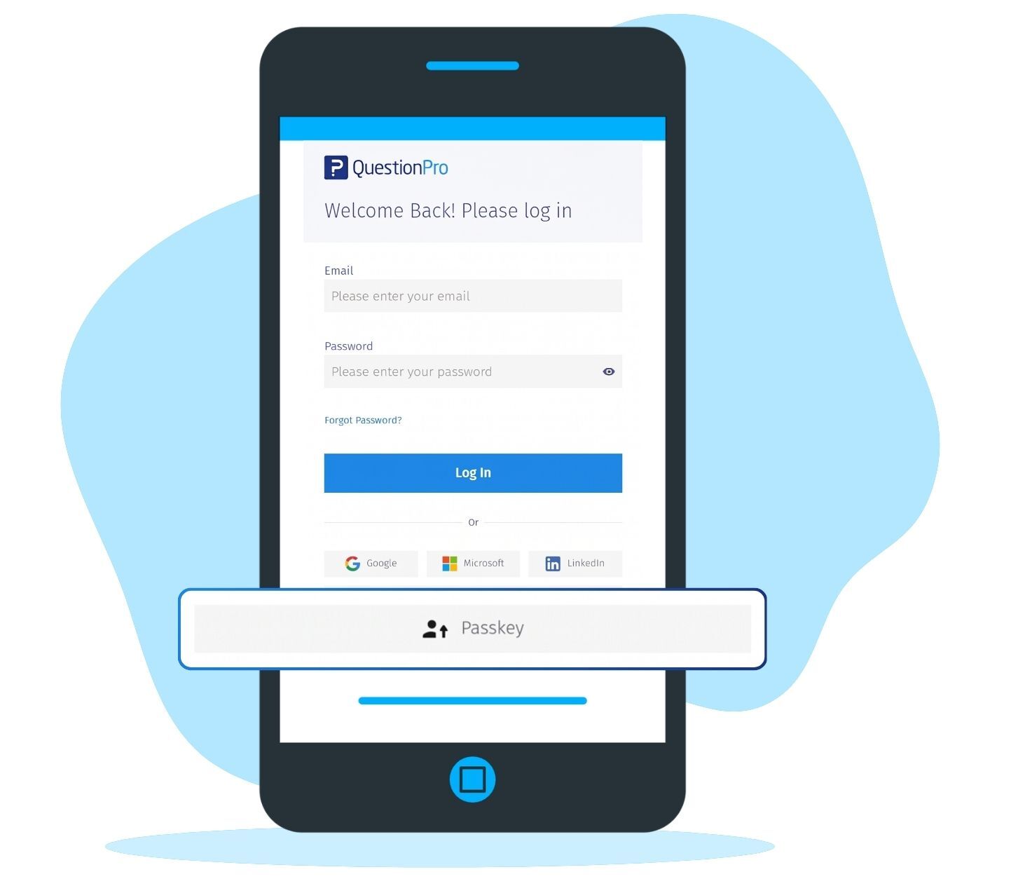 Passkey login QuestionPro