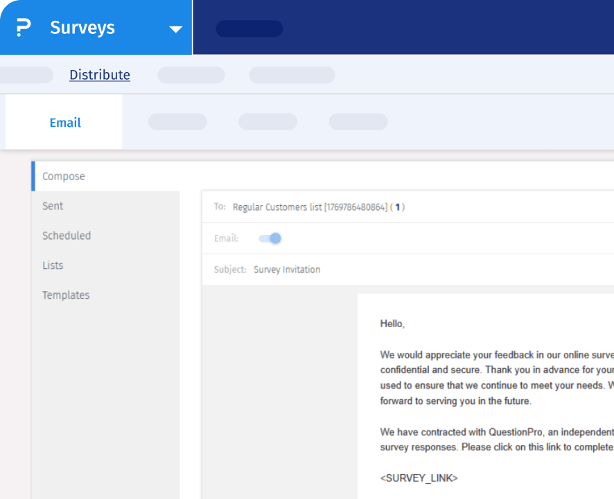 Email reminder setup screen with scheduling fields