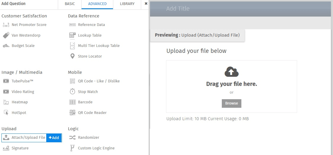Upload File Survey Question Upload File Question In Surveys QuestionPro